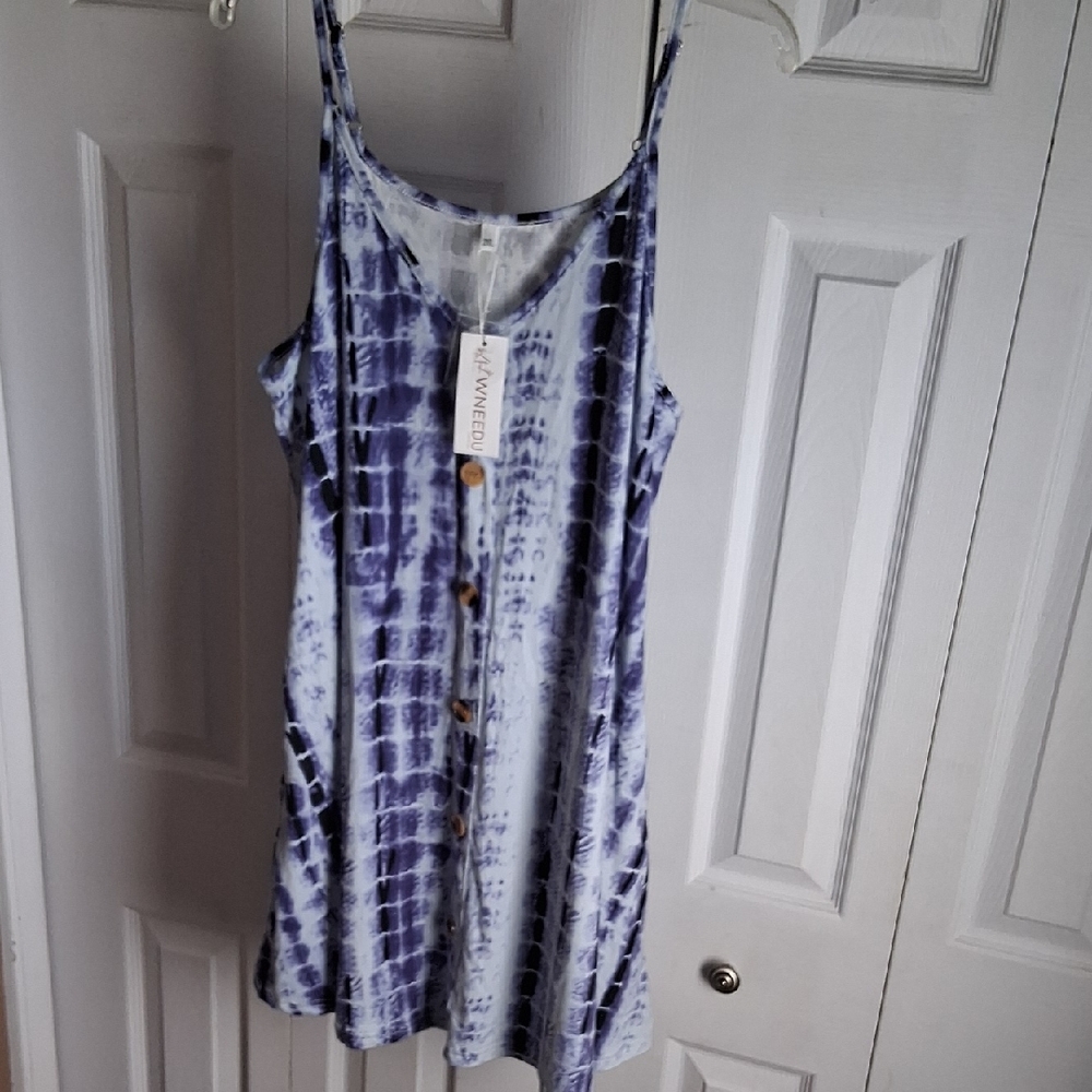 Chic Purple Tie-Dye Midi Dress